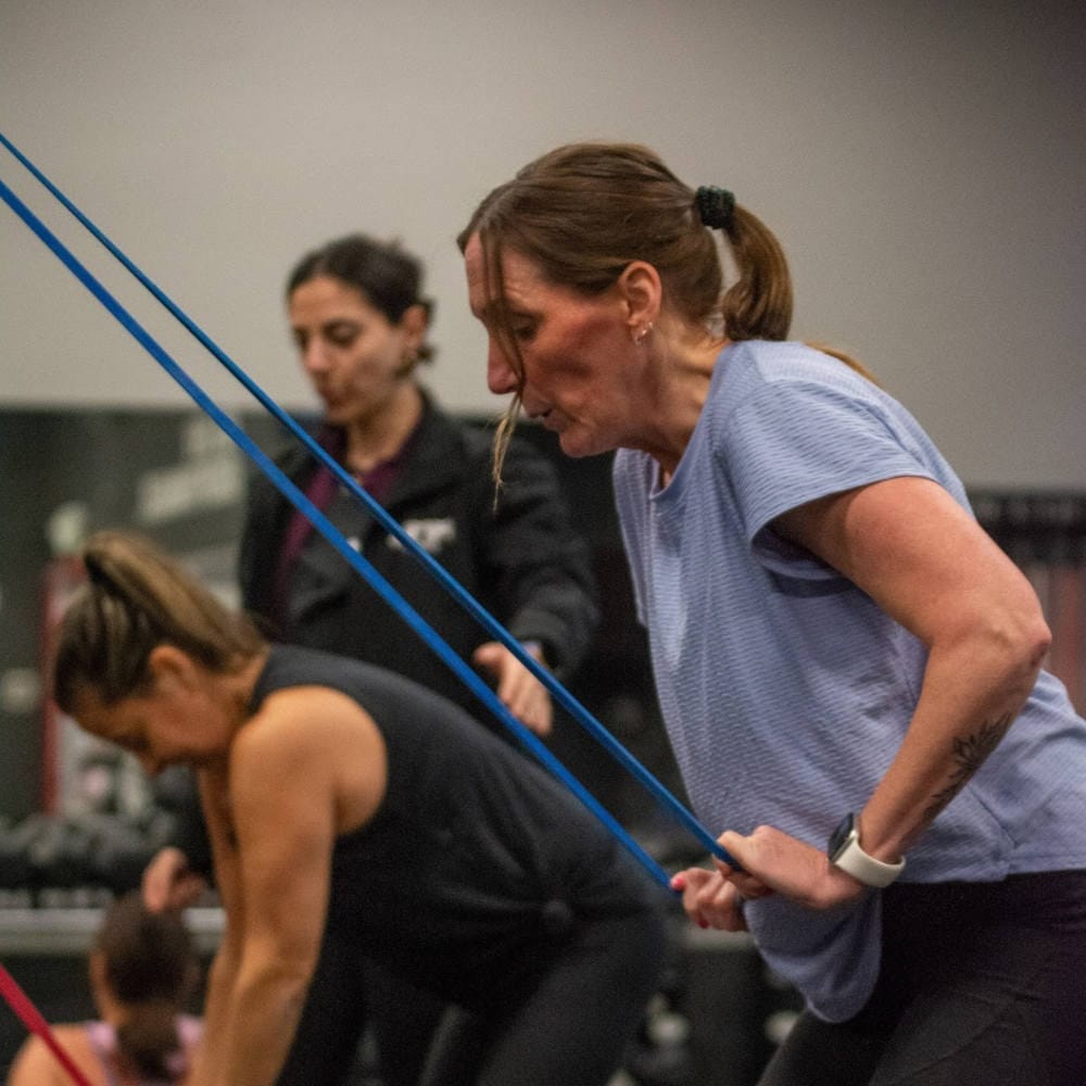 Band workout on small group training